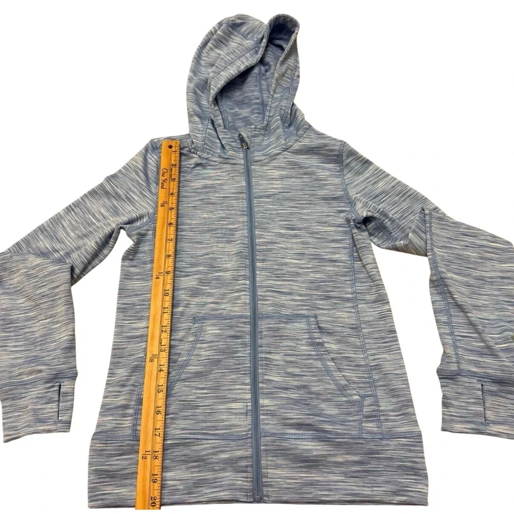 90 Degree By Reflex Girls Hooded Athletic Jacket Full Zip Blue Size L 12